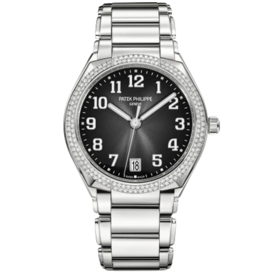 7300/1200A-010 Twenty~4 36mm Steel Bracelet Gray Sunburst Black Gradated Dial Diamond-set Steel Bezel