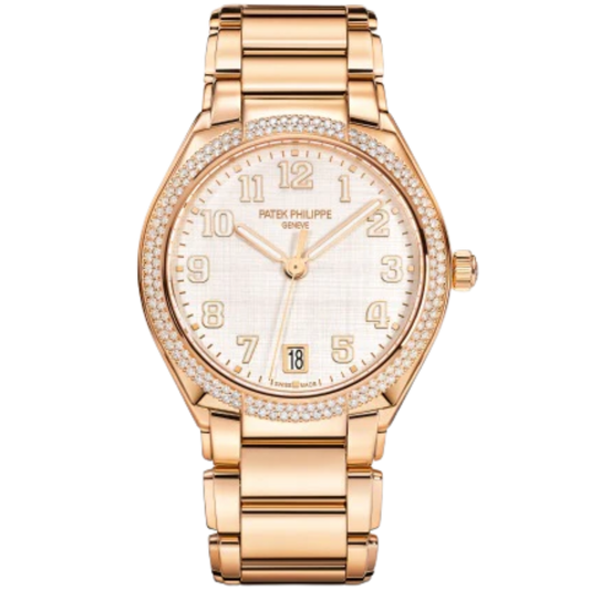 Patek Philippe Twenty~4 Ref. 7300/1200R-010 36mm Rose Gold Bracelet Satin-finished Silver Dial Diamond-set Rose Gold Bezel