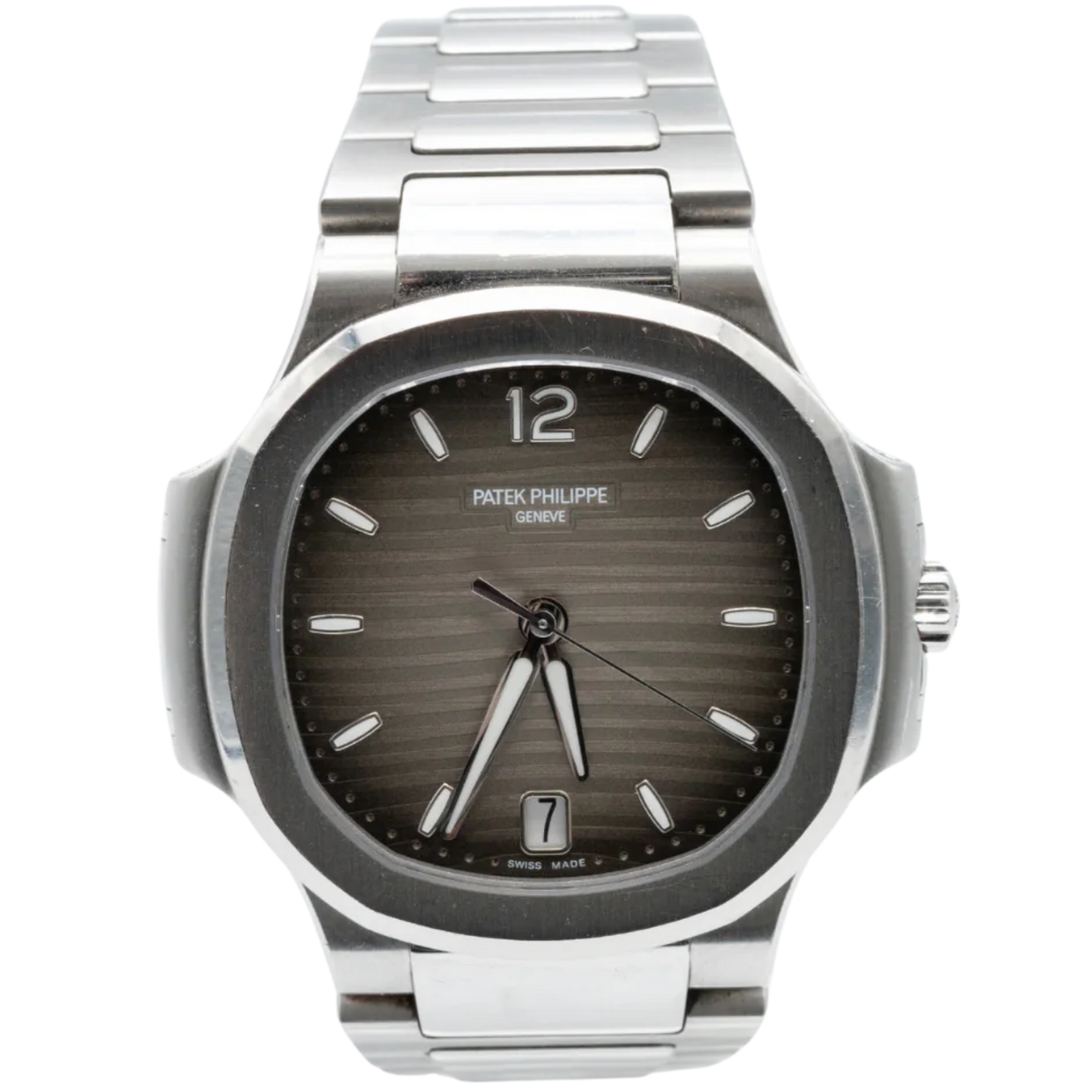 7118-1A-011 Nautilus Ladies 35.2mm Stainless Steel Bracelet Smoke Gray Dial Steel Bezel