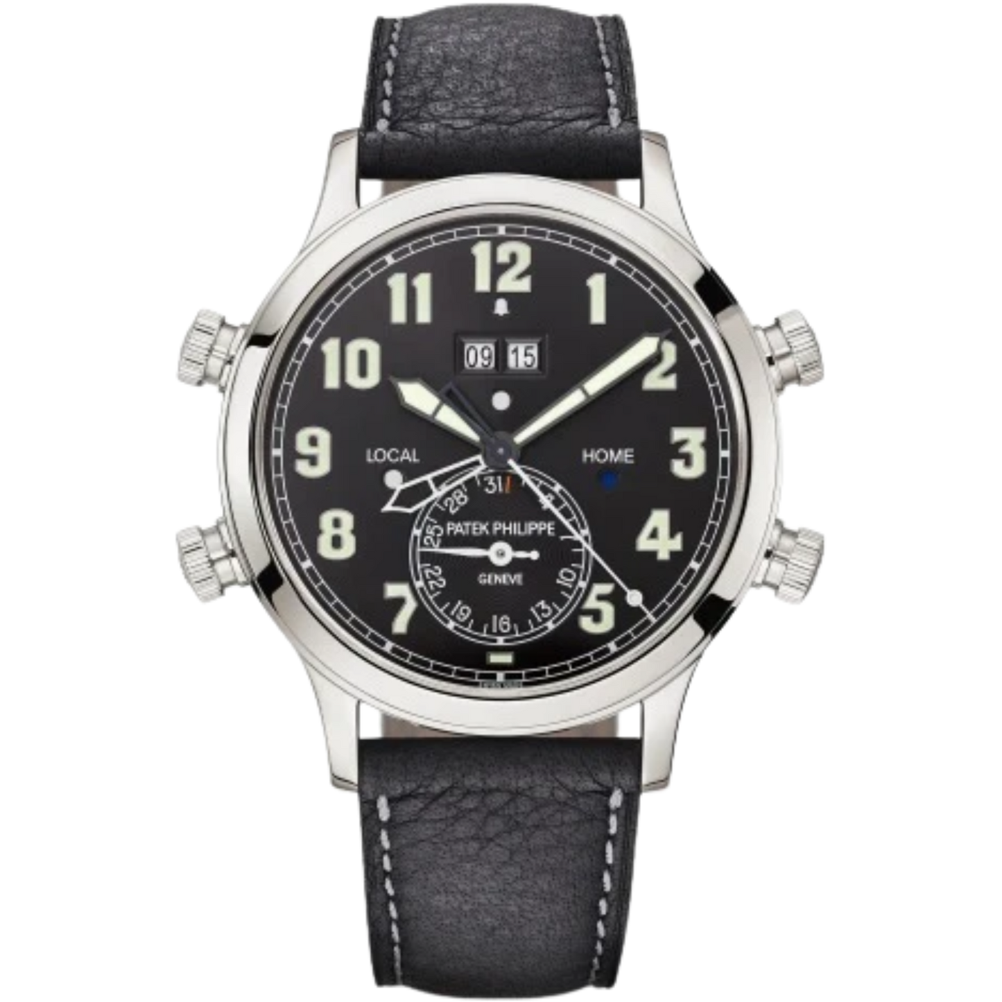 5520P Grand Complications 42.2mm Black Calfskin Strap Ebony Black Sunburst Dial Platinum Bezel