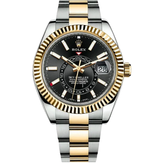 Sky-Dweller Two Tone Yellow Gold Black Dial on Oyster2018
