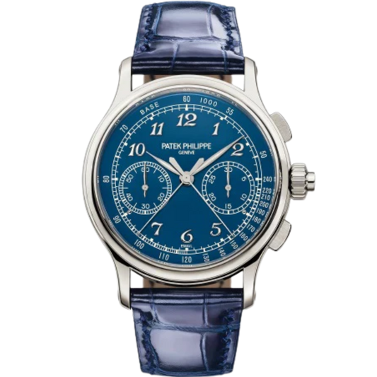 5370P Grand Complications 41mm Shiny Dusk Blue Alligator Leather Strap Grand Feu Blue Dial Platinum Bezel
