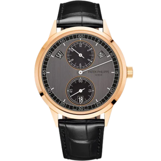 Patek Philippe Complications Ref. 5235/50R 40.5 mm Matte Black Alligator Leather Strap Rose Gold Case Graphite/Black Dial