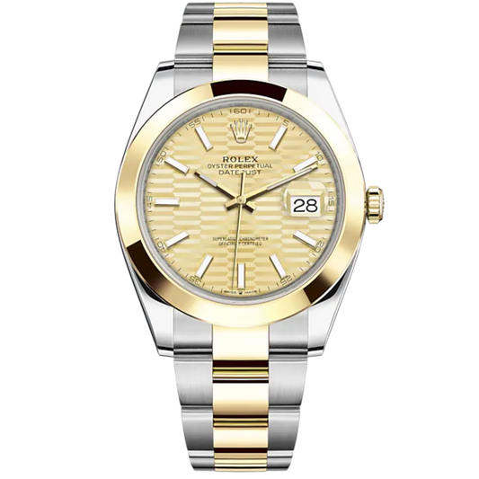 Datejust 41 41mm Oyster Bracelet Oystersteel and Yellow Gold with Golden Fluted-Motif Dial Yellow Gold Bezel