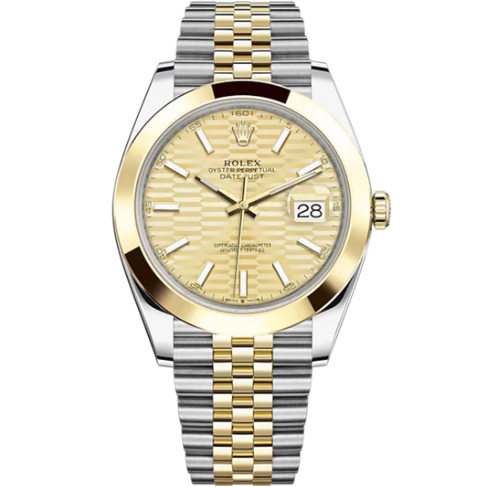 Datejust 41 41mm Jubilee Bracelet Oystersteel and Yellow Gold with Golden Fluted-Motif Dial Yellow Gold Bezel