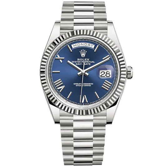 Rolex Day-Date Ref. 228239 40MM White Gold Day Date Blue Dial