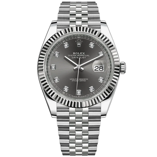 Rolex Datejust Ref. 126334 41mm Stainless Steel Rhodium Diamond DialStainless Steel in Jubilee