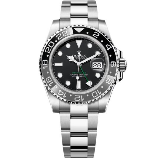 Rolex GMT MASTER-II 'Bruce Wayne" Ref. 126710GRNR 40mm Stainless Steel Black & Grey Cerachrom Dial in Oyster Bracelet
