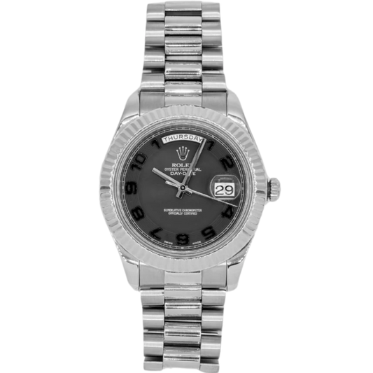 Rolex Day Date Ref. 218239 41mm White Gold Arabic Numerals Grey Dial