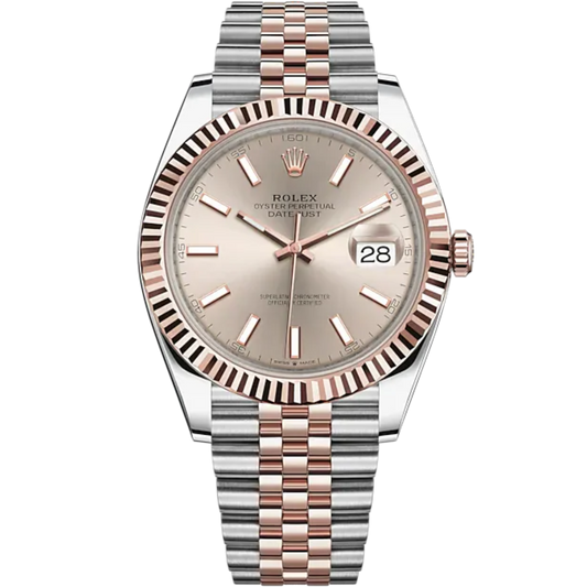 Rolex Datejust Ref. 126331 41mm Two Tone Rose Gold Sundust Dial