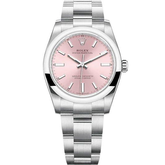 Rolex 34MM Oyster Perpetual Ref. 124200 Pink Dial
