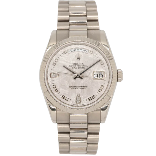 Rolex Oyster Perpertual Day-Date Ref. 118239 36MM White Gold Presidential Meteorite Dial