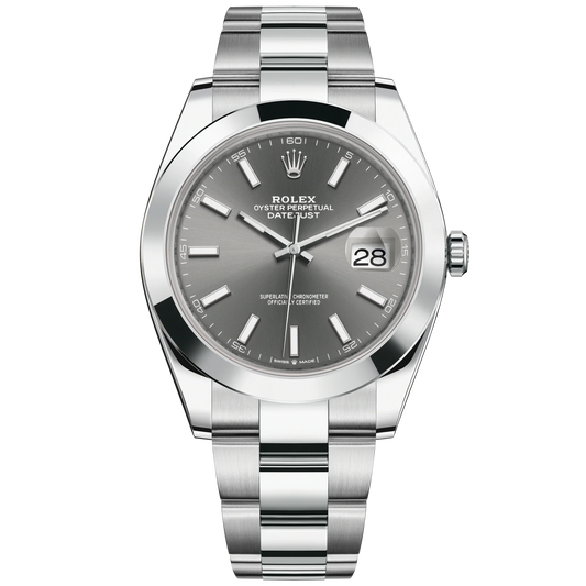 Rolex Datejust Ref. 126300 41MM Stainless Steel Gray Dial Smooth Bezel on Oyster