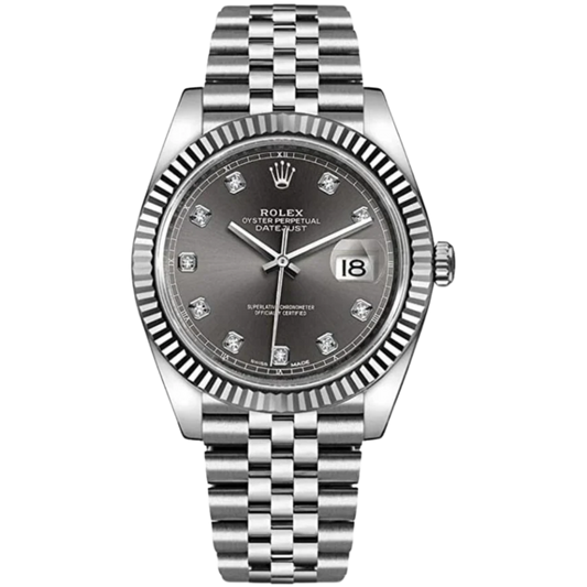 Rolex Datejust Ref. 126634 41MM Stainless Steel Rhodium Dial with Diamond Markers on Jubilee