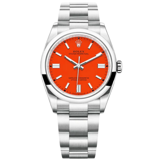 Rolex Oyster Perpetual Ref. 126000 36mm Coral Red Dial