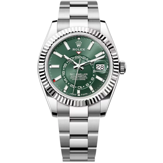 Rolex Skydweller Ref. 336934 Stainless Steel Green Dial on Oyster