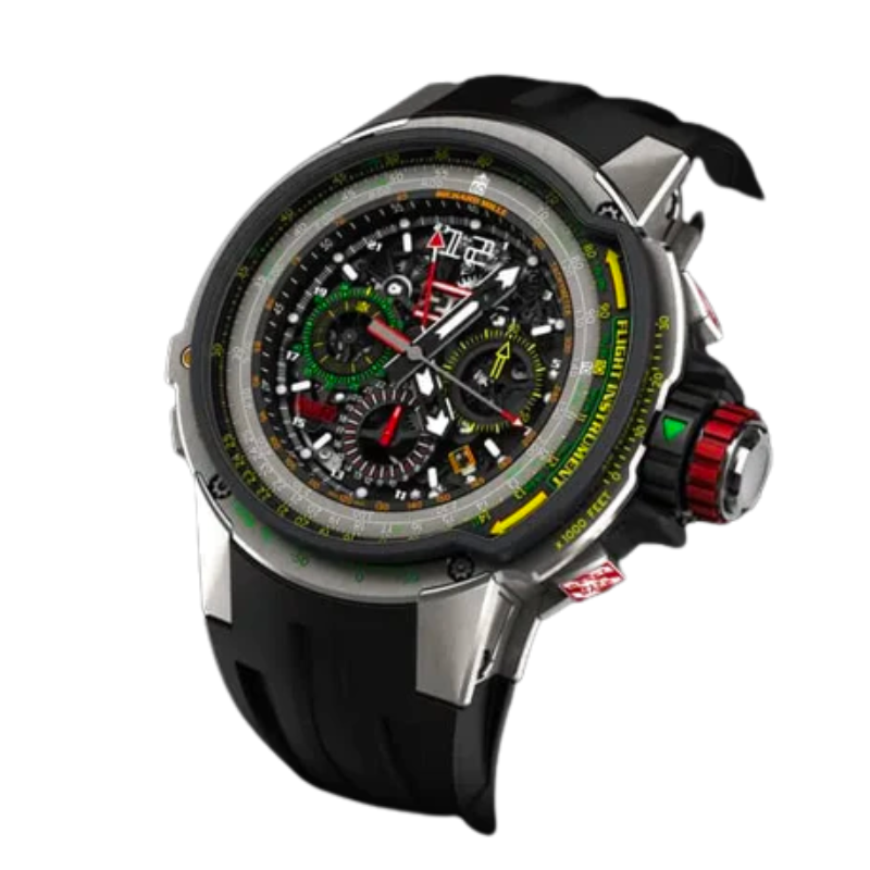 RM 39-01 Automatic Winding Flyback Chronograph Aviation Black Rubber Titanium Case