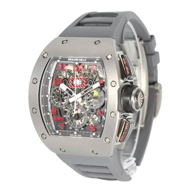 RM 011 Felipe Massa Titanium Sandblast Rubber Strap Titanium Case