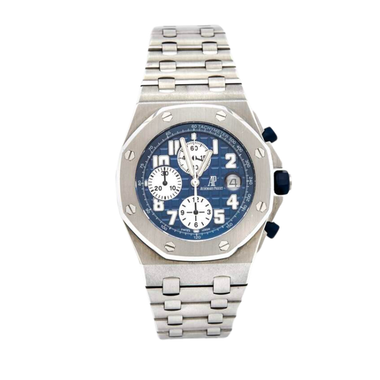 25721ST.OO.1000ST.09 42MM Royal Oak Offshore Blue Dial with White Subdials (Watch Only)
