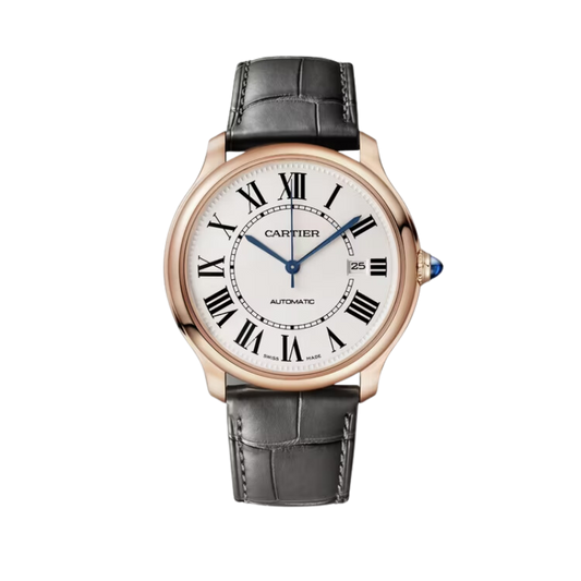 RONDE LOUIS CARTIER 40 MM 18K ROSE GOLD WITH SANDBLASTED BEIGE DIAL