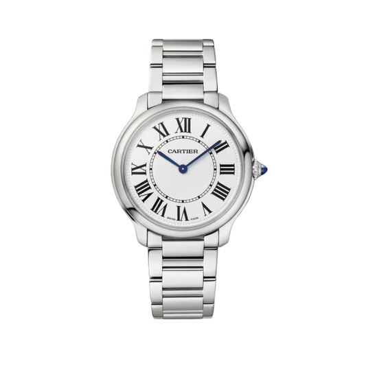 RONDE MUST DE CARTIER 36 MM STAINLESS STEEL WITH SANDBLASTED SILVER DIAL