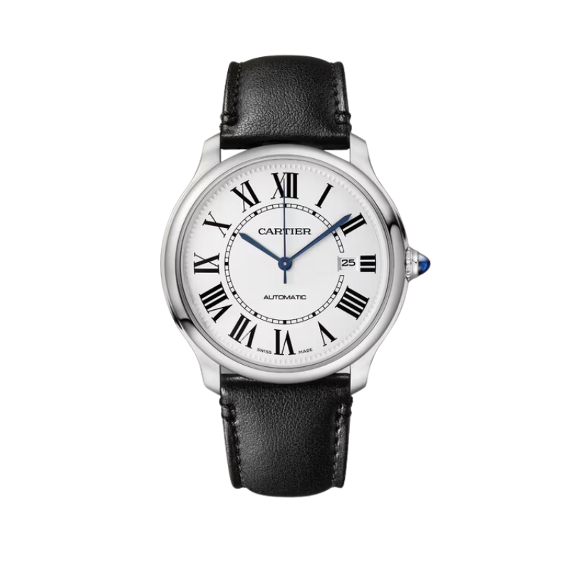 RONDE MUST DE CARTIER 36 MM STAINLESS STEEL WITH SANDBLASTED SILVER DIAL