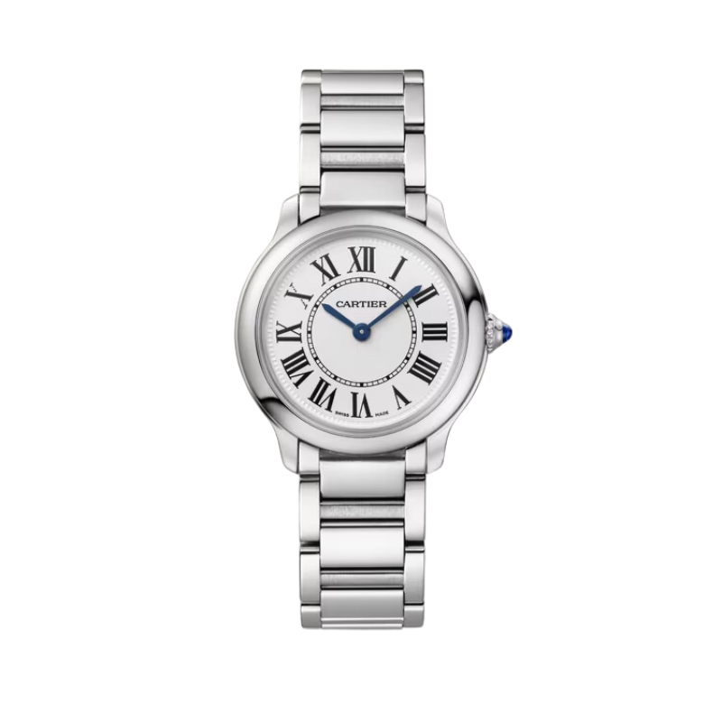 RONDE MUST DE CARTIER 29 MM STAINLESS STEEL WITH SANDBLASTED SILVER DIAL