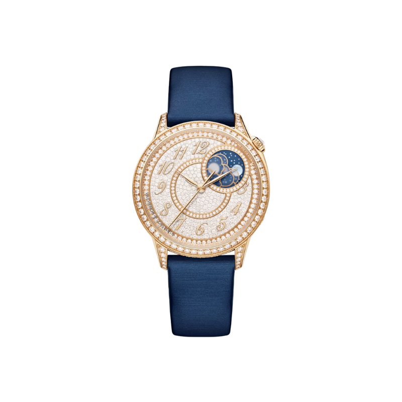 EGERIE MOON PHASE 37 MM 18K PINK GOLD WITH WHITE GOLD DIAL