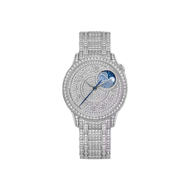 EGERIE MOON PHASE JEWELLERY 37 MM 18K WHITE GOLD WITH WHITE GOLD DIAL