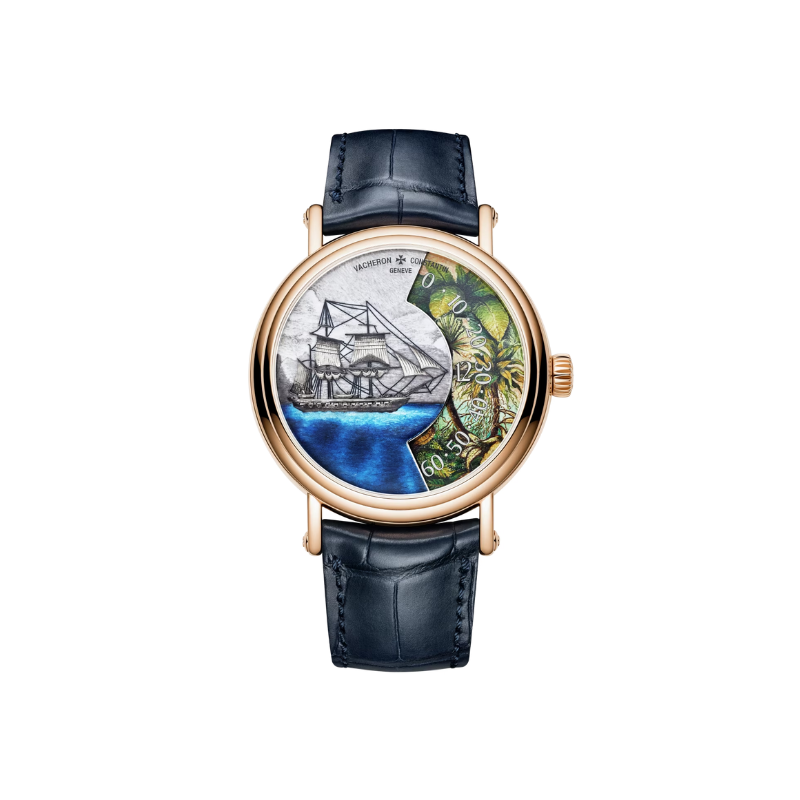 METIERS D'ART TRIBUTE TO EXPLORER NATURALISTS - DETROIT DE MAGELLAN 41 MM PINK GOLD WITH WHITE GOLD DIAL