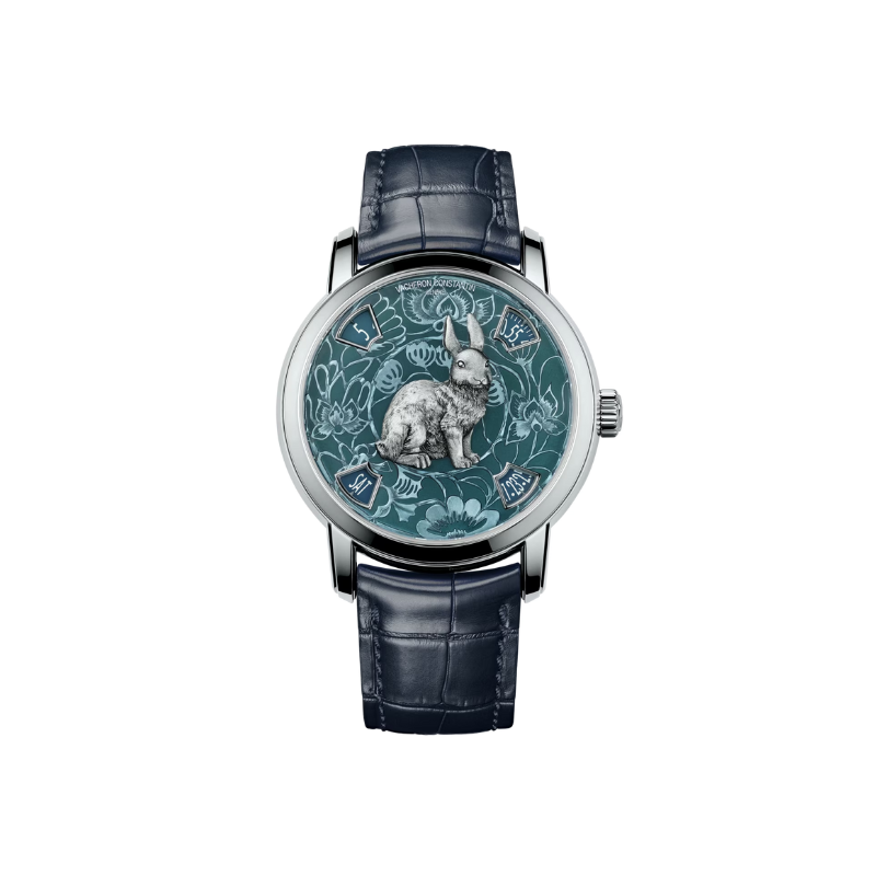 METIERS D'ART THE LEGEND OF THE CHINESE ZODIAC - YEAR OF THE RABBIT 40 MM PLATINUM 950 WITH 22K WHITE GOLD DIAL