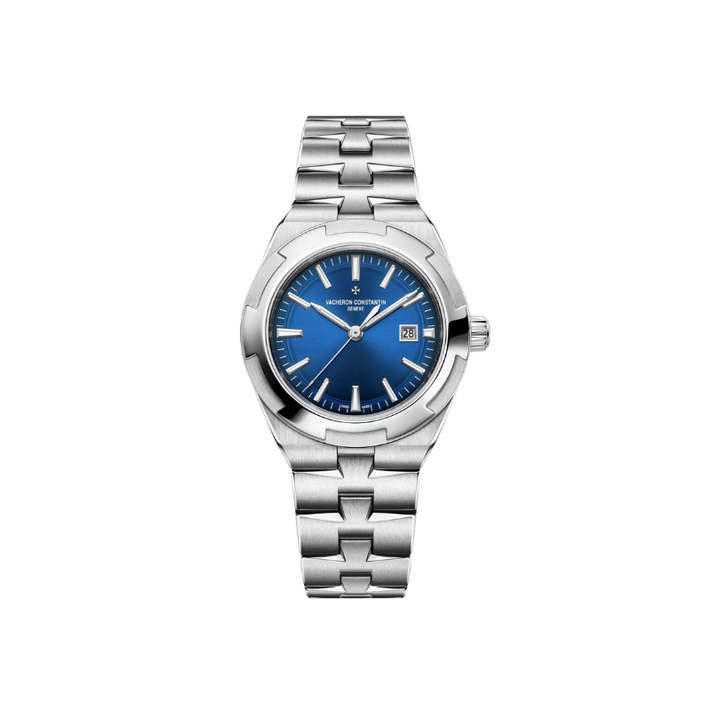 OVERSEAS SELF-WINDING 34 MM STAINLESS STEEL WITH BLUE BRASS DIAL