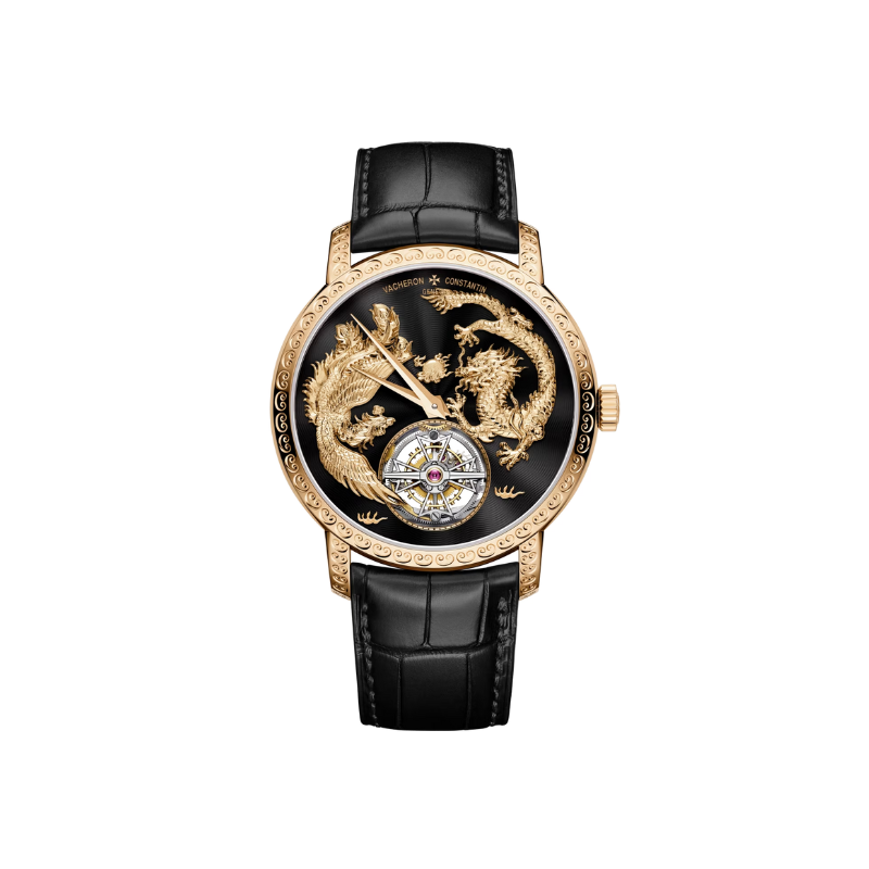 TRADITIONNELLE TOURBILLON 41 MM ROSE GOLD WITH BLACK GUILLOCHE DIAL