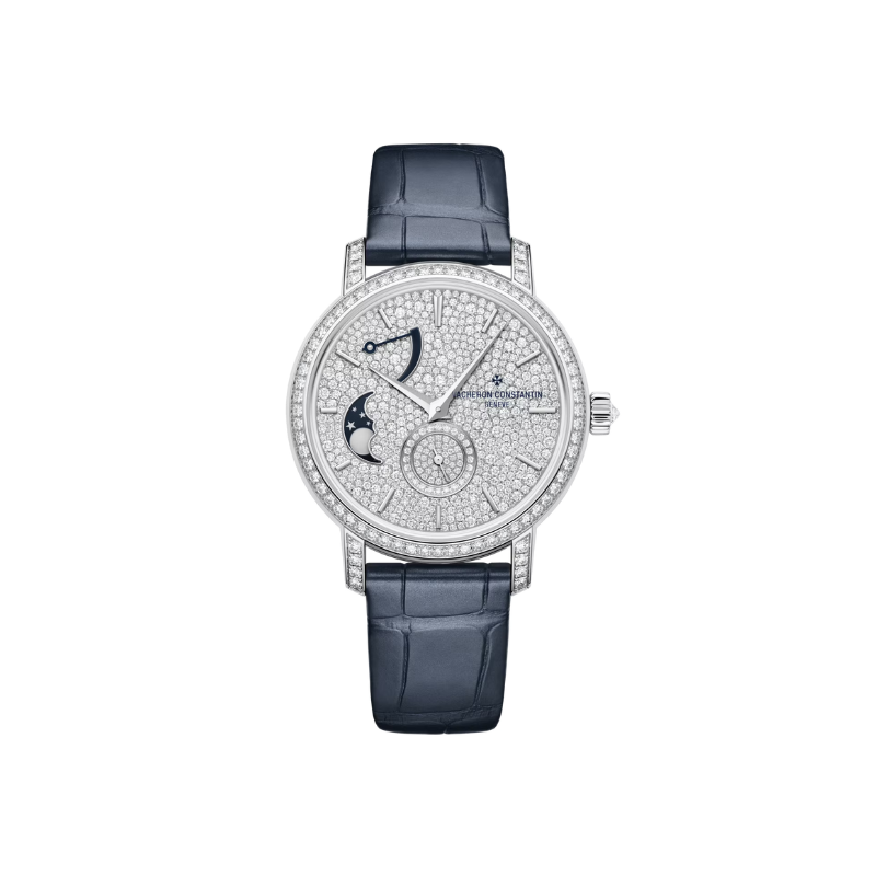 TRADITIONNELLE MOON PHASE 37 MM 18K WHITE GOLD WITH WHITE GOLD DIAL