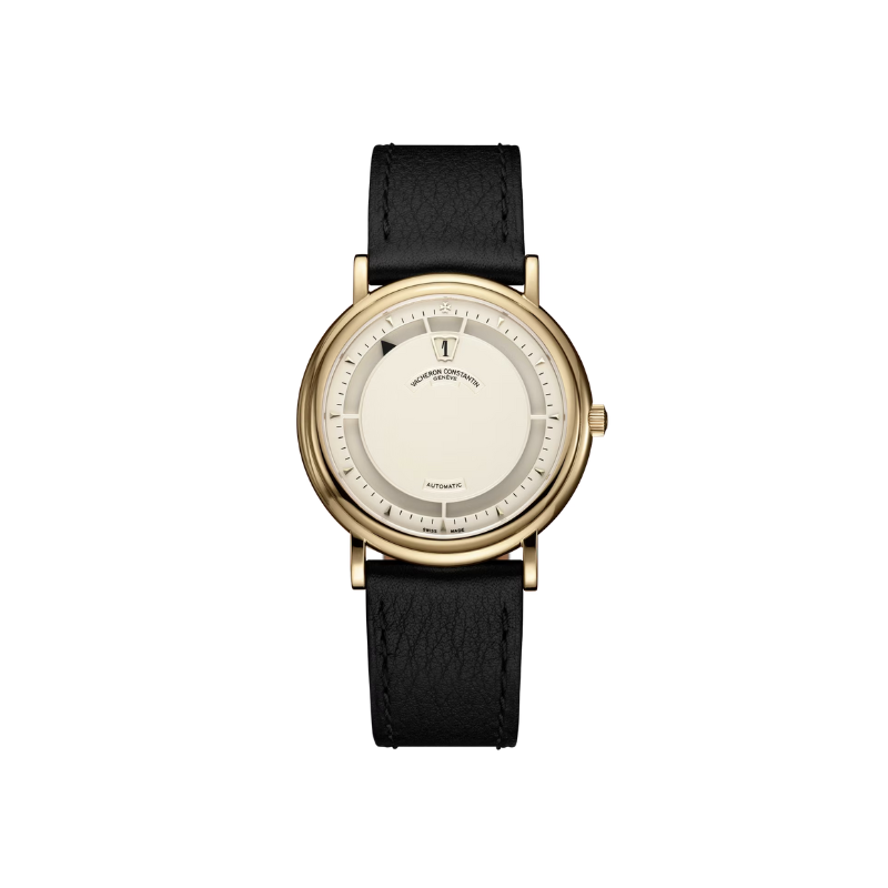 LES COLLECTIONNEURS JUMP HOUR 36 MM YELLOW GOLD WITH WHITE DIAL