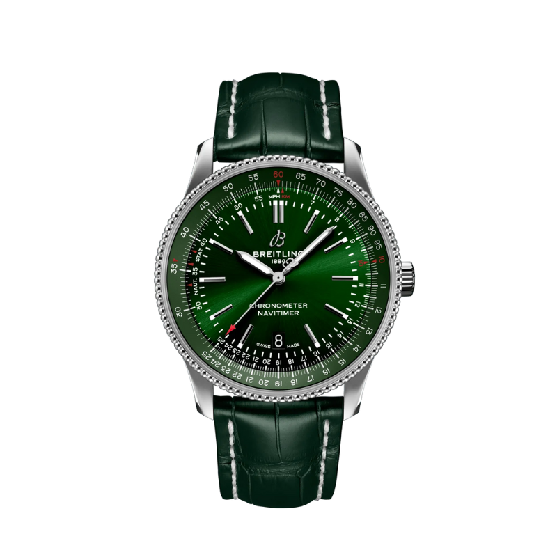 NAVITIMER AUTOMATIC 41 MM STAINLESS STEEL WITH GREEN DIAL