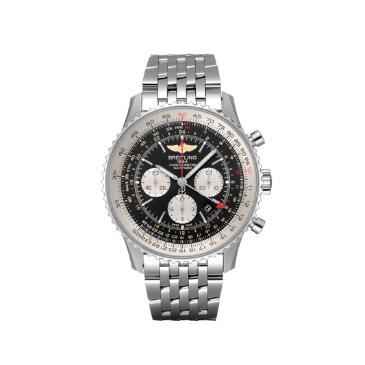 NAVITIMER B04 CHRONOGRAPH GMT 48 MM STAINLESS STEEL WITH BLACK DIAL