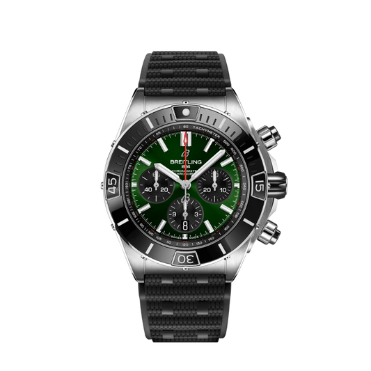 SUPER CHRONOMAT B01 44 MM STAINLESS STEEL WITH GREEN DIAL