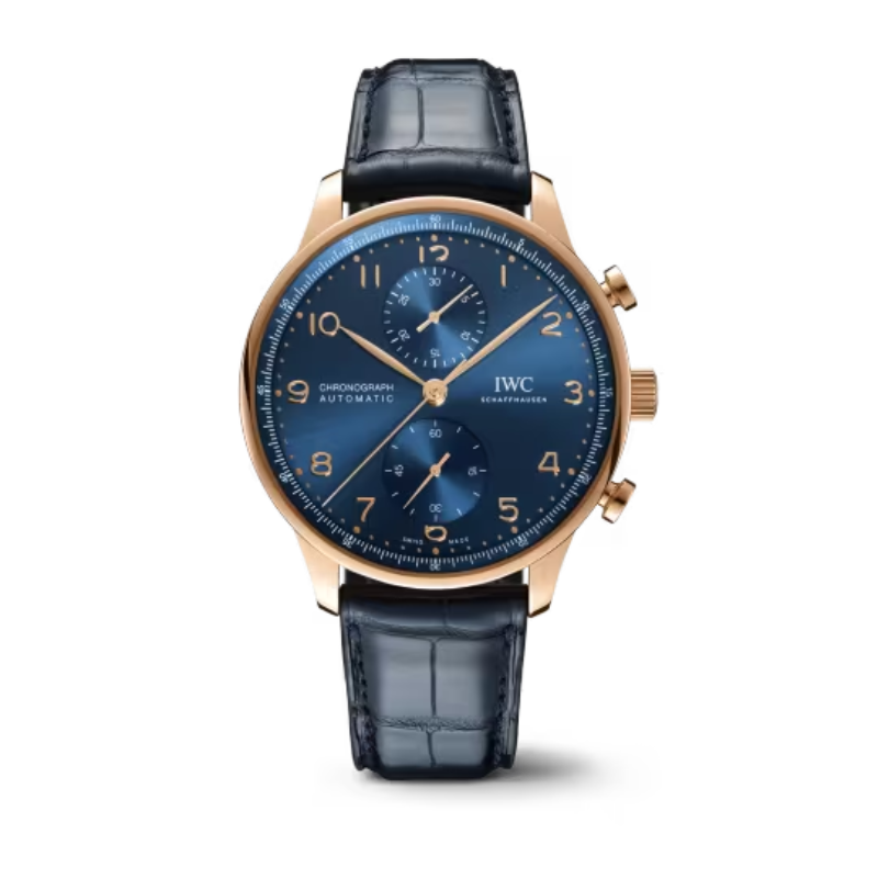 PORTUGIESER CHRONOGRAPH BOUTIQUE EDITION 41 MM GOLD WITH BLUE DIAL
