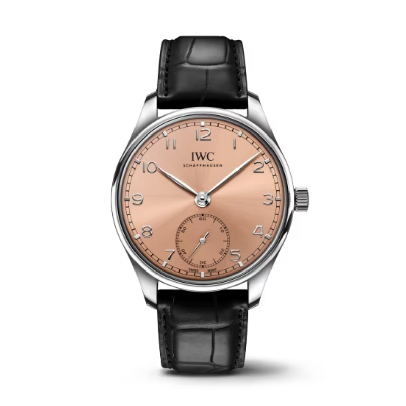 PORTUGIESER AUTOMATIC 40 MM STAINLESS STEEL WITH PINK DIAL
