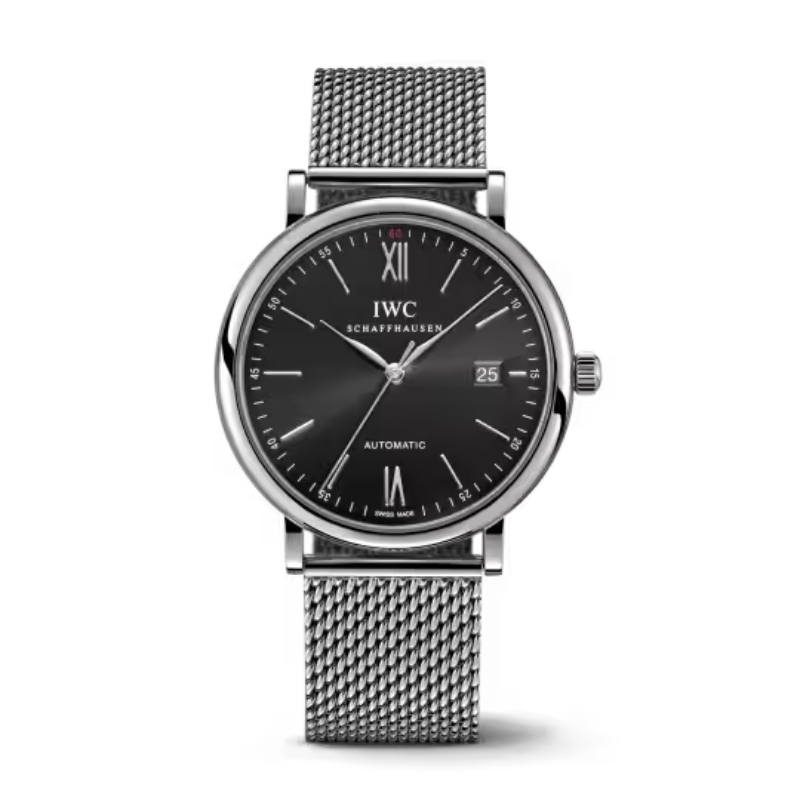 PORTOFINO AUTOMATIC 40 MM STAINLESS STEEL WITH BLACK DIAL