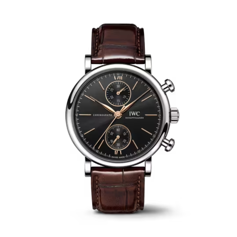 PORTOFINO CHRONOGRAPH 39 MM STAINLESS STEEL WITH BLACK DIAL