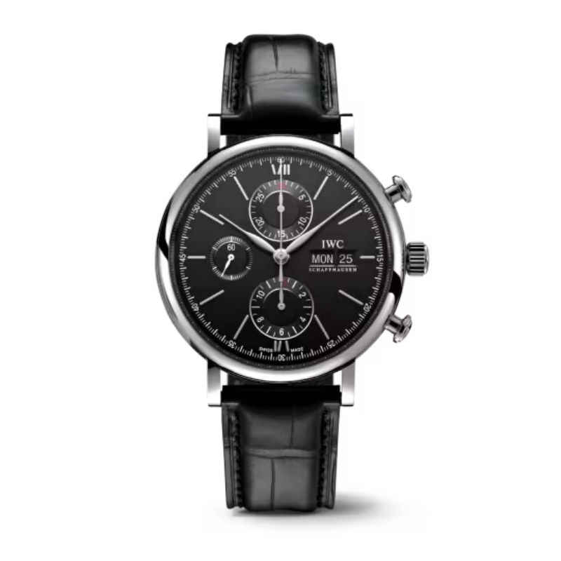 PORTOFINO CHRONOGRAPH 42 MM STAINLESS STEEL WITH BLACK DIAL