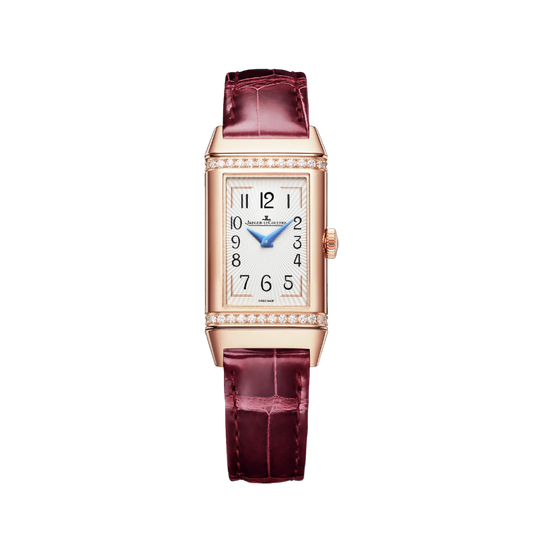 REVERSO ONE DUETTO 40 MM 18K ROSE GOLD WITH SILVER GREY AND BURGUNDY DIAL