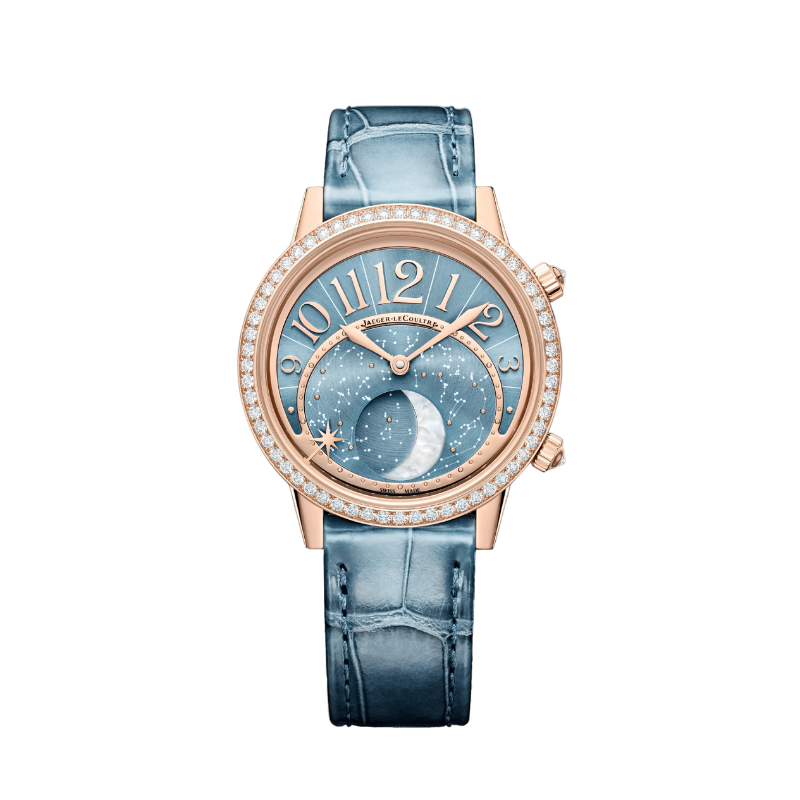 RENDEZ-VOUS JEWELLERY MOON 36 MM 18K ROSE GOLD WITH BLUE DIAL