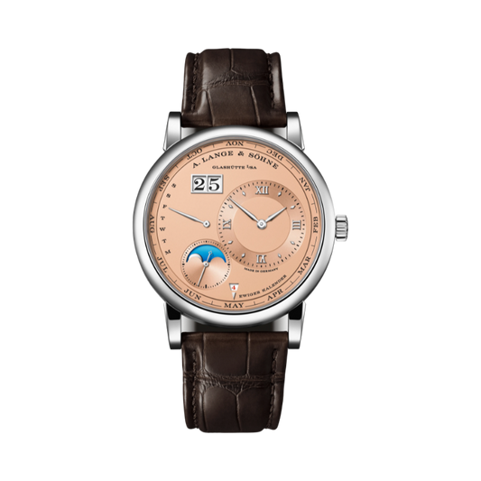 LANGE 1 PERPETUAL CALENDAR 345.056 E 42 MM 18K WHITE GOLD WITH PINK GOLD DIAL