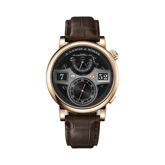 ZEITWERK HONEYGOLD “Lumen” 142.055 42 MM 18K HONEYGOLD WITH BLACK DIAL