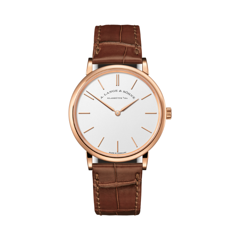 SAXONIA THIN 201.033 37 MM 18K ROSE GOLD WITH ARGENTE DIAL