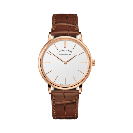 SAXONIA THIN 201.033 37 MM 18K ROSE GOLD WITH ARGENTE DIAL