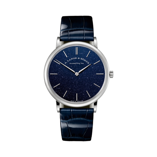 SAXONIA THIN 205.086 39 MM 18K WHITE GOLD WITH DARK BLUE GOLD FLUX DIAL